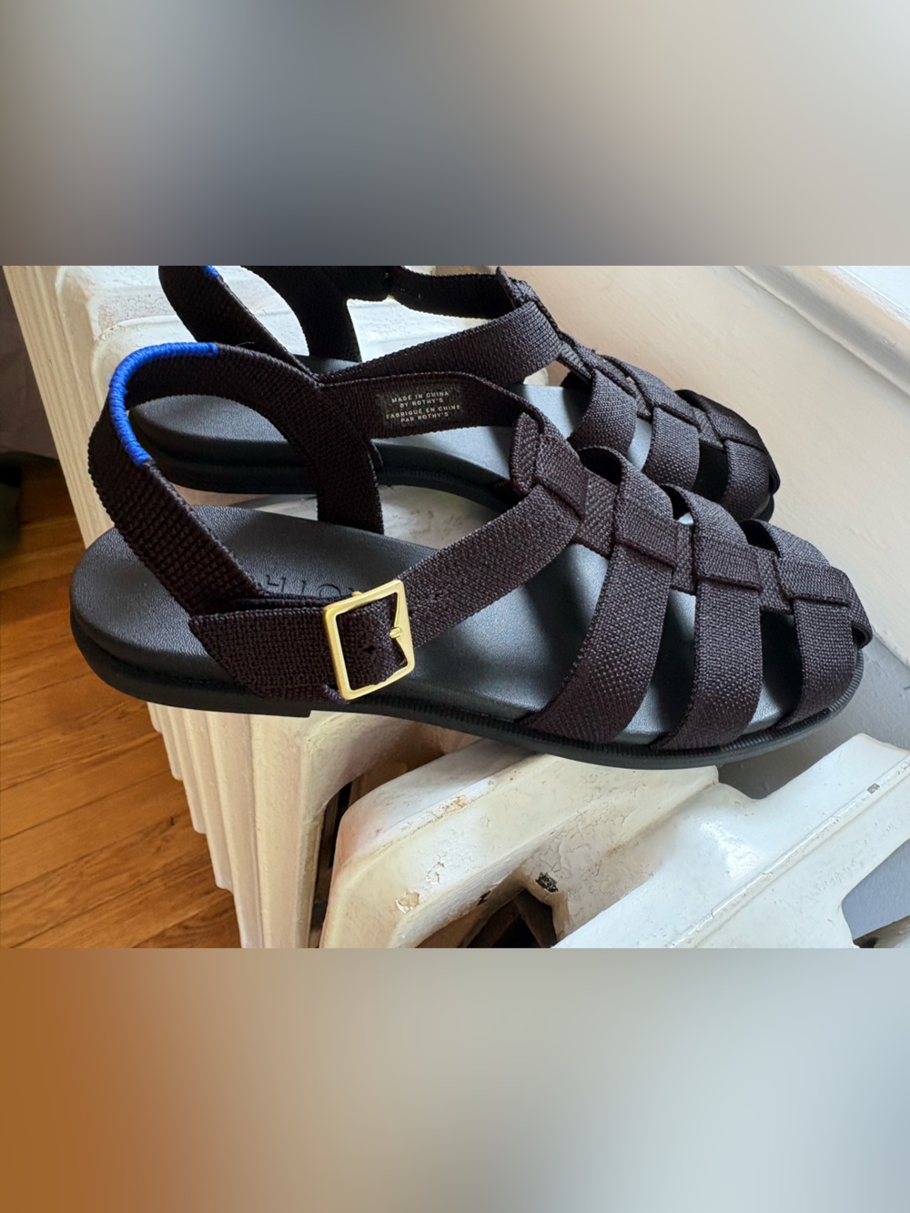 Rothy's Fisherman Sandal in Black NWT - Picture 4 of 6